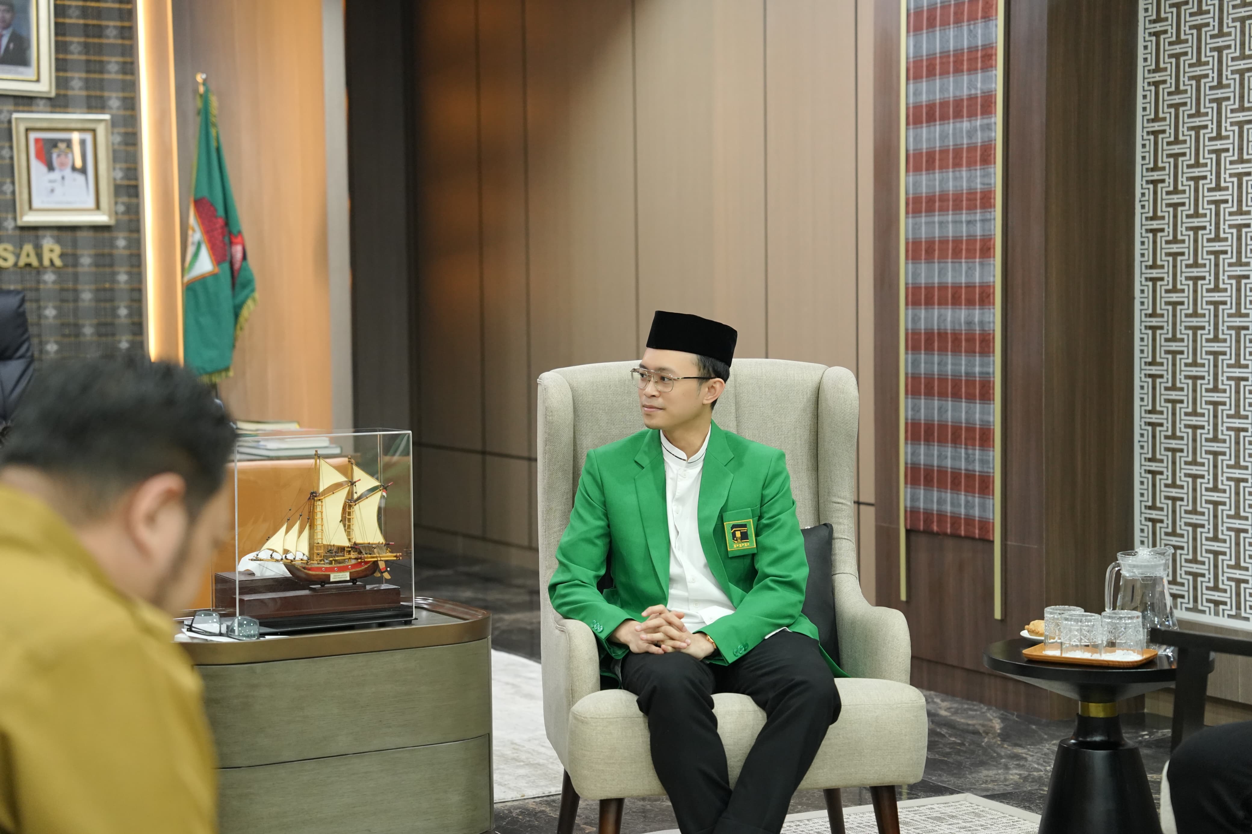 Ilham Ari Fauzi Temui Munafri Jelang Pelantikan Pengurus PPP Sulsel